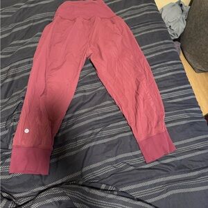Lululemon Red  Maroon Jogger Pants past knee